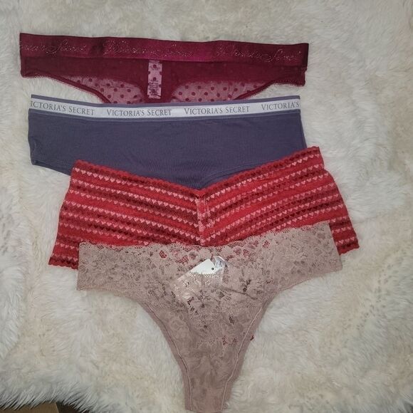Victoria's Secret & Soma bundle of 4 panties G-string hipster large/Xl - Picture 1 of 11